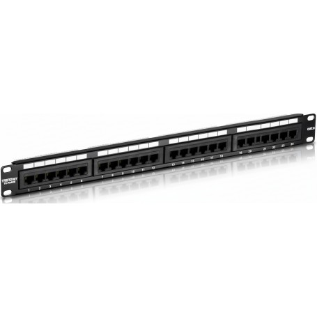 TRENDnet TC-P24C6 Cat6 24-Port Unshielded Patch Panel, Rackmount