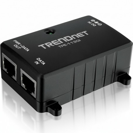 TRENDnet TPE-113GI Gigabit Power over Ethernet (PoE) Injector Full Duplex Gigabit Speeds
