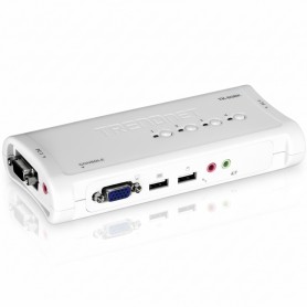 TRENDnet TK-409K 4-Port USB KVM Switch Kit with Audio (Include 4 x KVM Cables)