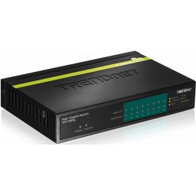 TRENDnet TPE-TG80G 8-Port Gigabit PoE+ Switch 123W Power Budget 16 Gbps Switching Capacity Metal