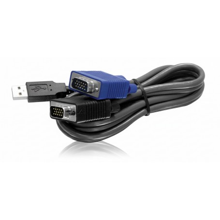 TRENDnet TK-CU10 2-in-1 USB VGA KVM Cable VGA/SVGA HDB 15-Pin Male to Male USB 1.1 Type