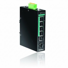 TRENDnet TI-PG541 5-port Hardened Industrial Gigabit PoE+ DIN-Rail Switch 120W Power Budget