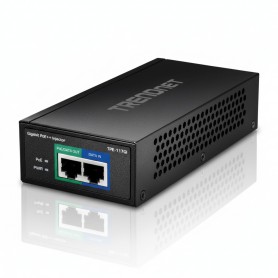 TRENDnet TPE-117GI Gigabit Ultra PoE+ Injector Power Over Ethernet Plus Signal
