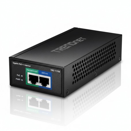 TRENDnet TPE-117GI Gigabit Ultra PoE+ Injector Power Over Ethernet Plus Signal