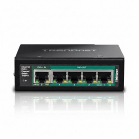 TRENDnet TI-B541 5-Port Industrial PoE+ Switch, Gigabit Metal Housing