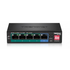 TRENDnet TPE-LG50 5-Port Gigabit Long Range PoE+ Switch, 200m Range