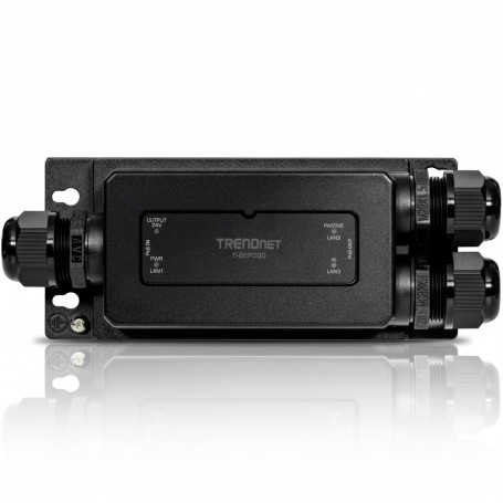 TRENDnet TI-BEP200 2-Port Industrial Outdoor Gigabit Active/Passive PoE+ Extnder
