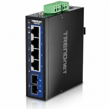 TRENDnet TI-G51SC 5-Port Hardened Industrial Gigabit Switch, SC Port