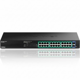 TRENDnet TPE-TG262ES 26-Port Gigabit EdgeSmart PoE+ Switch, 370W Budget