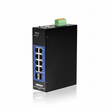 TRENDnet TI-G102I 10-Port Industrial Gigabit L2 Managed DIN-Rail Switch