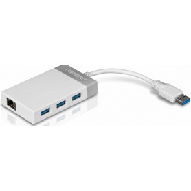 TRENDnet TU3-ETGH3 USB 3.0 to Gigabit Ethernet Adapter + USB Hub