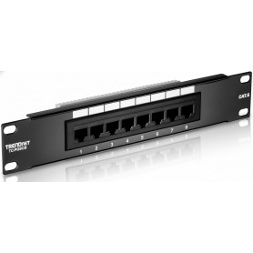 TRENDnet TC-P08C6 8-Port Cat. 6 Unshielded Patch Panel (10" wide)