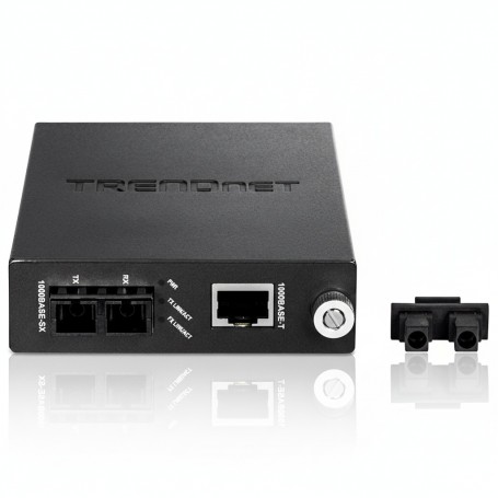TRENDnet TFC-1000MSC Intelligent 1000Base-T to 1000Base-SX Multi-Mode SC Fiber Converter