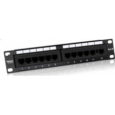 TRENDnet TC-P12C6 12-Port Cat6 Unshielded Patch Panel (10" wide)