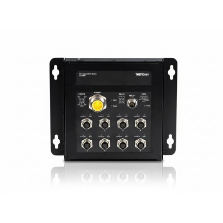 TRENDnet TI-TPG80 8-Port Industrial EN50155 M12 Gigabit PoE+ Railway Switch
