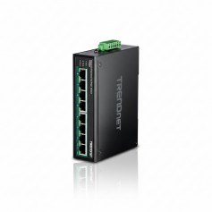 TRENDnet TI-PE80 8-Port Industrial Fast Ethernet PoE+ DIN-Rail Switch