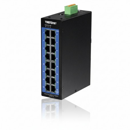 TRENDnet TI-G160I 16-Port Industrial Gigabit L2 Managed DIN-Rail Switch