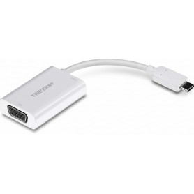 TRENDnet TUC-VGA2 USB-C to VGA HDTV Adapter with PD Support
