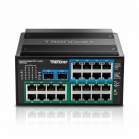 TRENDnet TI-PG262 26-Port Hardened Industrial Gigabit PoE+ DIN-Rail Switch for Reliable Networking
