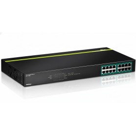 TRENDnet TPE-TG160G 16-port GREENnet Gigabit PoE+ Switch (250W) 16 x Gigabit PoE+ Ports 32 Gbps
