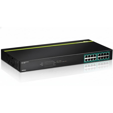 TRENDnet TPE-TG160G 16-port GREENnet Gigabit PoE+ Switch (250W) 16 x Gigabit PoE+ Ports 32 Gbps