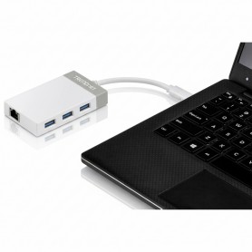 TRENDnet TUC-ETGH3 USB-C to Gigabit Ethernet Adapter + Hub