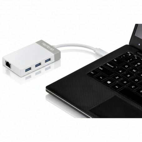 TRENDnet TUC-ETGH3 USB-C to Gigabit Ethernet Adapter + Hub