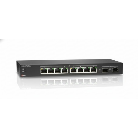 SonicWall 02-SSC-8365 SWS12-8 Network Switch 10 Ports, Gigabit Ethernet
