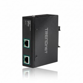 TRENDnet TI-E100 Industrial Gigabit PoE+ Extender Single Port PoE Power Over Ethernet Supports PoE (15.4W)