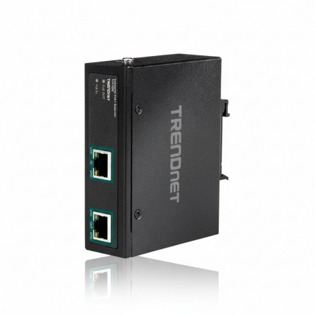 TRENDnet TI-E100 Industrial Gigabit PoE+ Extender Single Port PoE Power Over Ethernet Supports PoE (15.4W)