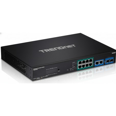 TRENDnet TPE-3012LS 12-Port Gigabit PoE+ Smart Surveillance Switch 8 x Gigabit PoE+ Ports 2 x Gigabit Ports