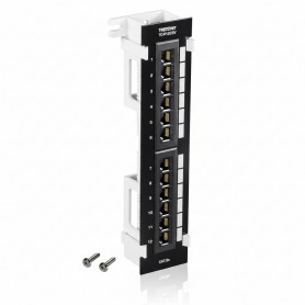 TRENDnet TC-P12C5V 12-Port Cat5e Unshielded Wall Mount Patch Panel with Included 89D Bracket