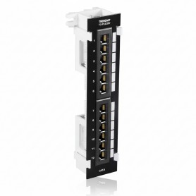 TRENDnet TC-P12C6V 12-Port Cat 6 Unshielded Wall Mount Patch Panel with 89D Bracket