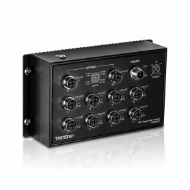 TRENDnet TI-XPG102 10-Port Industrial M12 Gigabit PoE+ Ethernet Switch