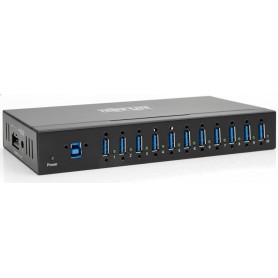 Tripp Lite U360-010-IND USB 3.0 Hub SuperSpeed 10-Port USB-A Compact 20kV ESD Industrial