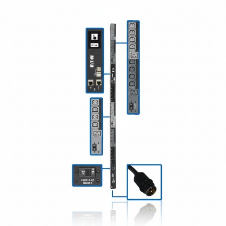 Eaton PDU3EVSR6L2130 10kW 30-Outlet 3-Phase Switched PDU