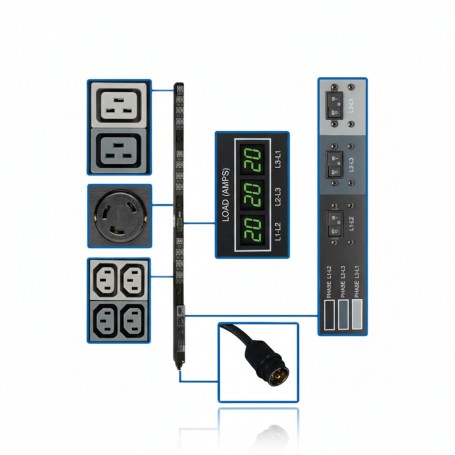 Eaton Tripp Lite PDU3MV6H50 12.6kW 3-Phase Metered PDU