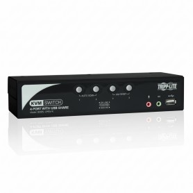Eaton B006-VUA4-K-R Tripp Lite 4 Port VGA USB Audio KVM Switch