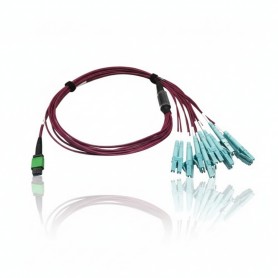 Eaton N846D-01M-16EMG Tripp Lite 400G OM4 1M Fiber Optic Cable