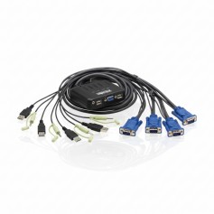 Eaton B032-VUA4 Tripp Lite 4 Port VGA USB Audio KVM Switch