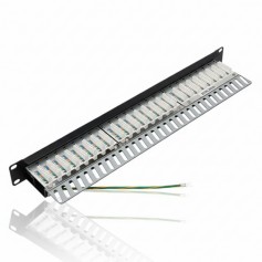Eaton Tripp Lite N252-024-SH-K 24-Port Cat6 Shielded Patch Panel