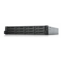 Synology RS3618XS RackStation NAS 2U Rack, D-1521, Ethernet LAN, Black