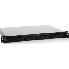 Synology RX418 1U Rack Disk Array, 4-Bay, Black/Gray