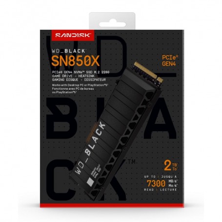 Western Digital WDS200T2XHE-00BCA0 2TB WD_BLACK SN850 NVMe SSD with Heatsink