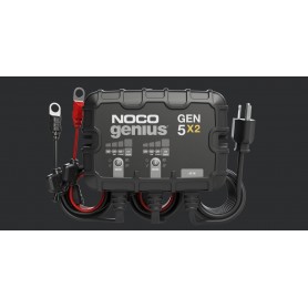 NOCO Genius GEN5X2, 2-Bank, 10A (5A/Bank) Smart Marine Battery Charger