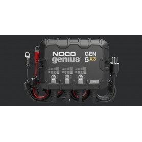 NOCO Genius GEN5X3, 3-Bank, 15A (5A/Bank) Smart Marine Battery Charger