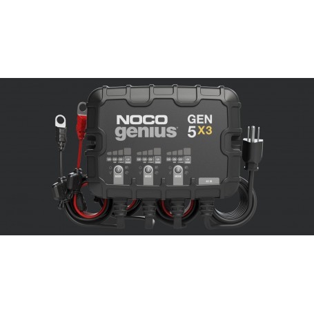 NOCO Genius GEN5X3, 3-Bank, 15A (5A/Bank) Smart Marine Battery Charger