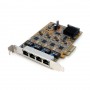 StarTech ST4000PEXPSE 4 Port PCIe Po Network Interface Card
