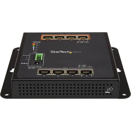 StarTech IES81GPOEW Industrial 8 Port Gigabit PoE Switch