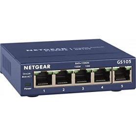 NETGEAR GS105NA 5-Port Gigabit Ethernet Unmanaged Switch Desktop or Wall Mount
